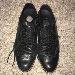 cole haan woman’s black oxfords